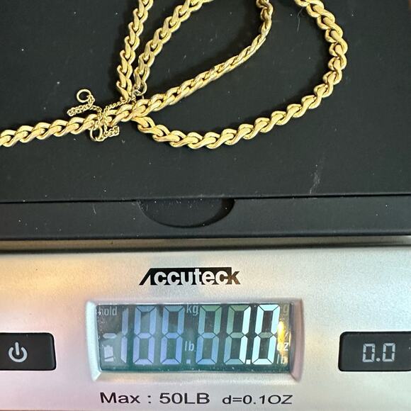 Madewell Gold Chunky Curb Chain Necklace Preppy Casual Classic Jewelry - Picture 8 of 10